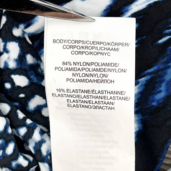 NWT - LA BLANCA Reversible Animal Instincts Shirred Swim Bottoms Blue - Size 16 - Picture 13 of 16